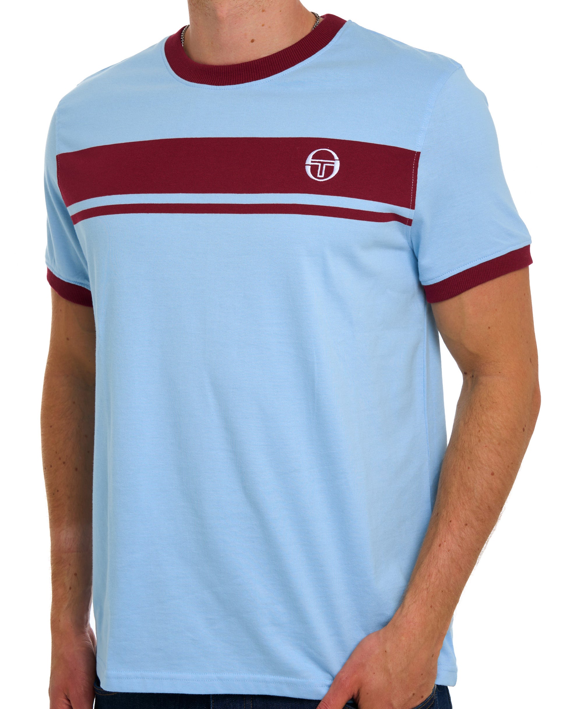 Sergio Tacchini Masters T-Shirt Sky/Claret