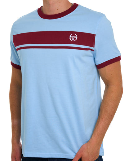 Sergio Tacchini Masters T-Shirt Sky/Claret