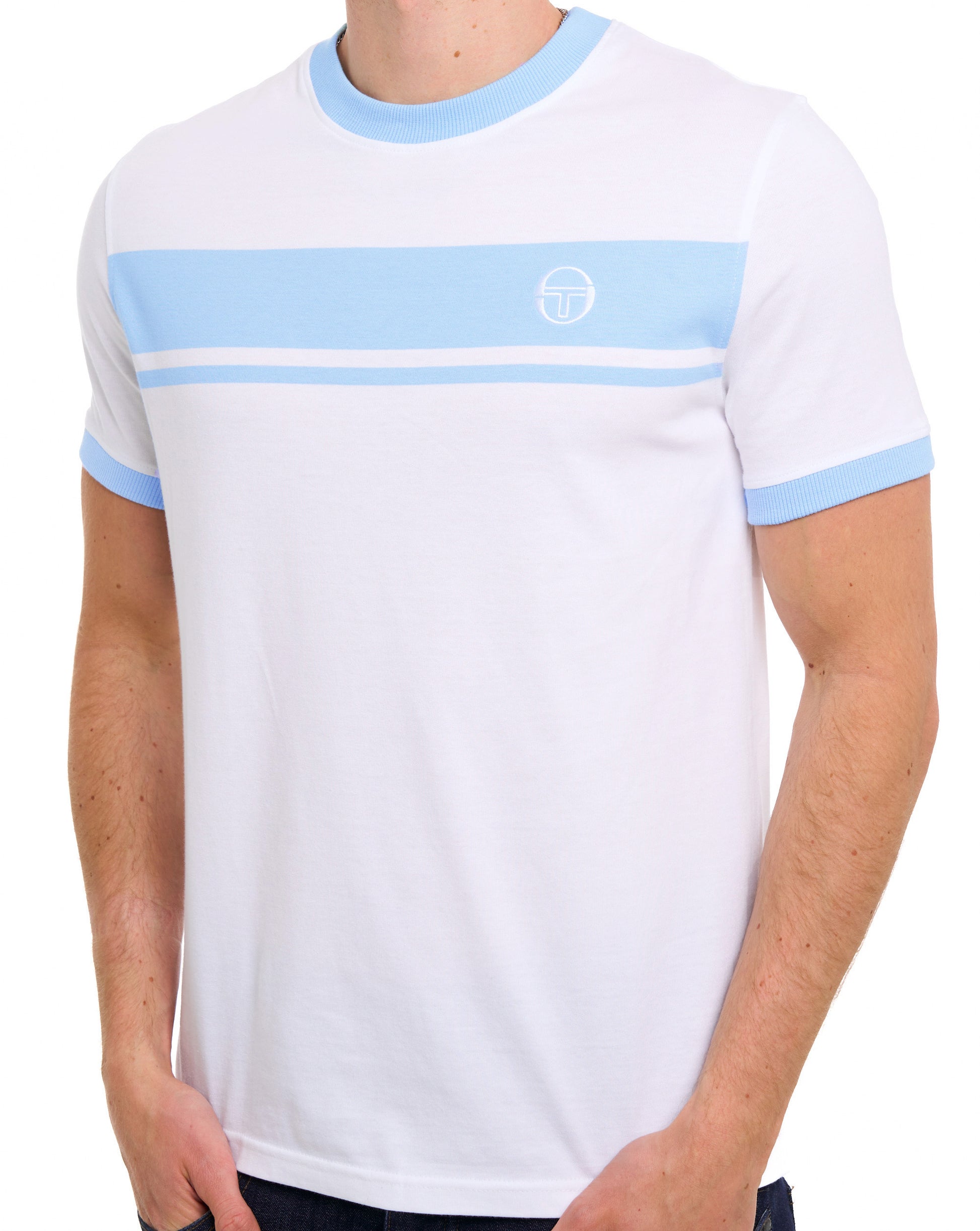 Sergio Tacchini Masters T-Shirt Weiß/Himmelblau