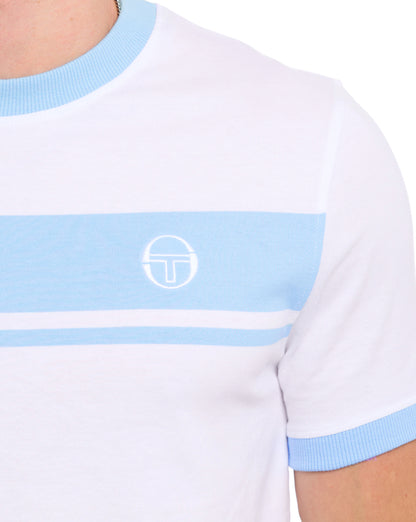 Sergio Tacchini Masters T-Shirt Weiß/Himmelblau
