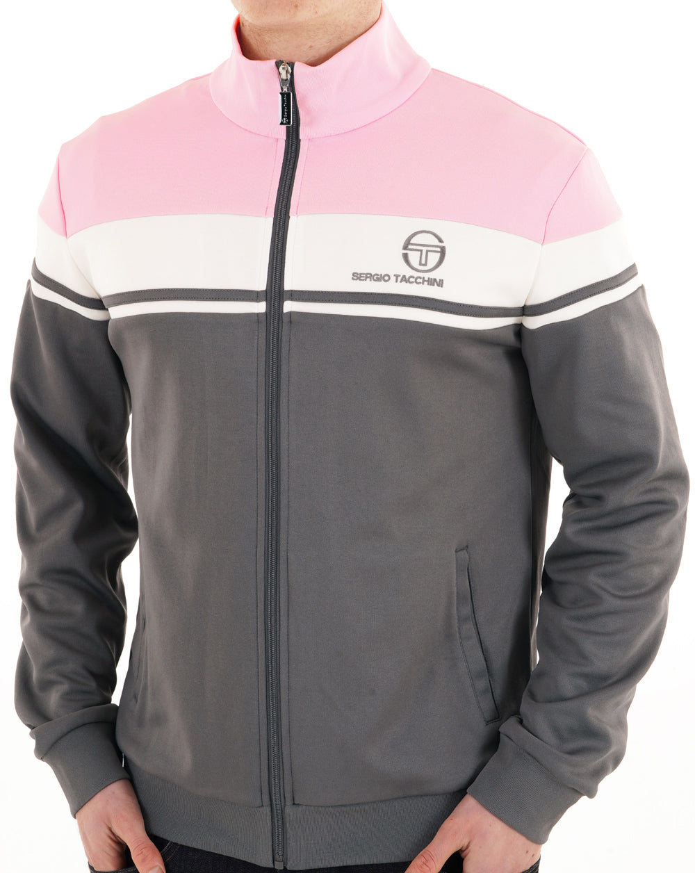 Sergio Tacchini Masters Track Top Anthrazit/Gardenia/Lila