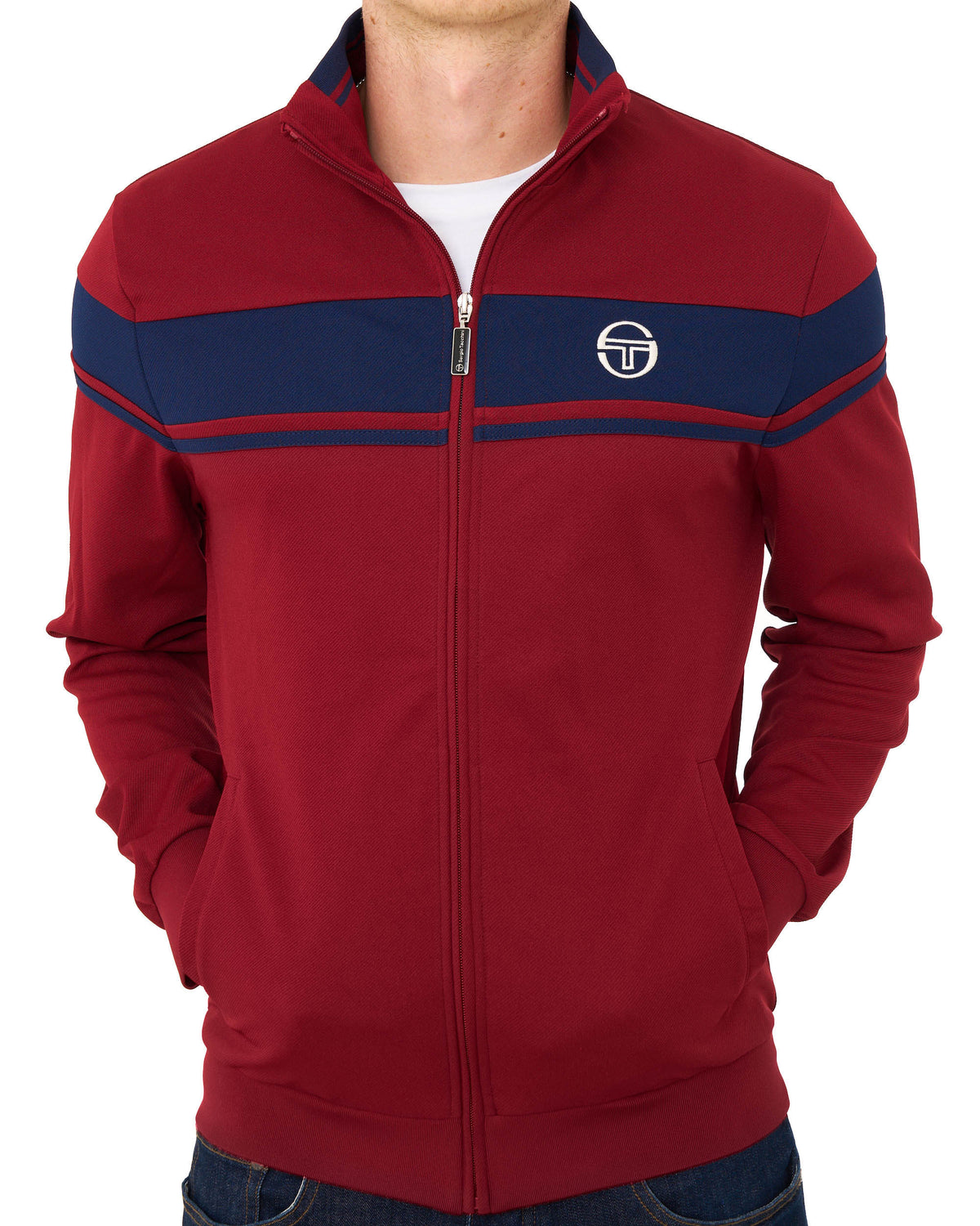 Sergio Tacchini Masters Track Top Merlot/Navy Blue