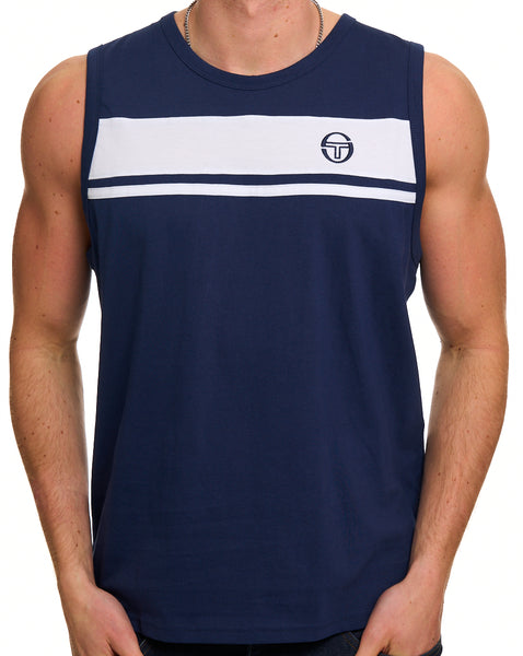 Sergio Tacchini Masters Vest Navy Blue/White
