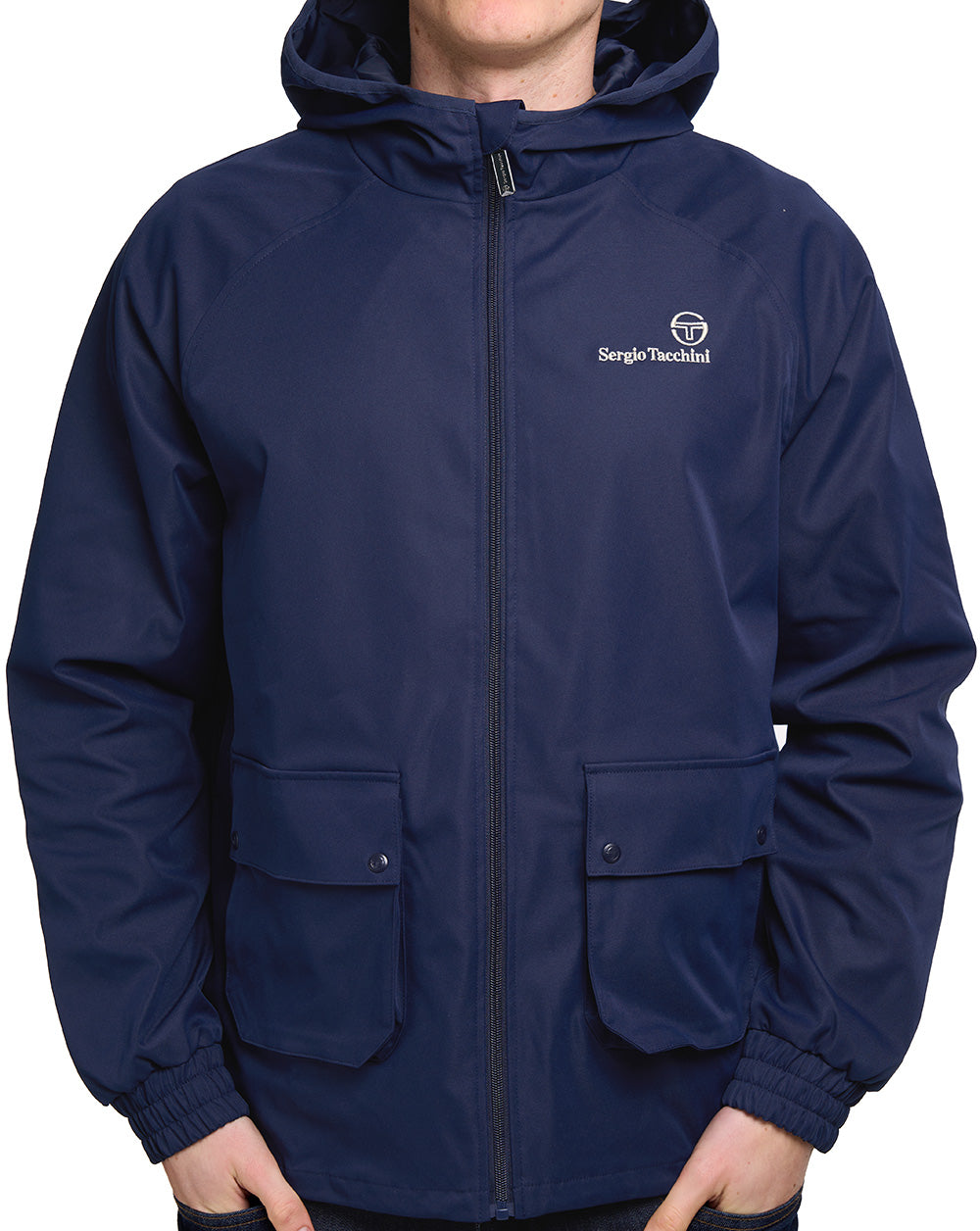 Sergio Tacchini Hooded Casual Jacket Navy Blue