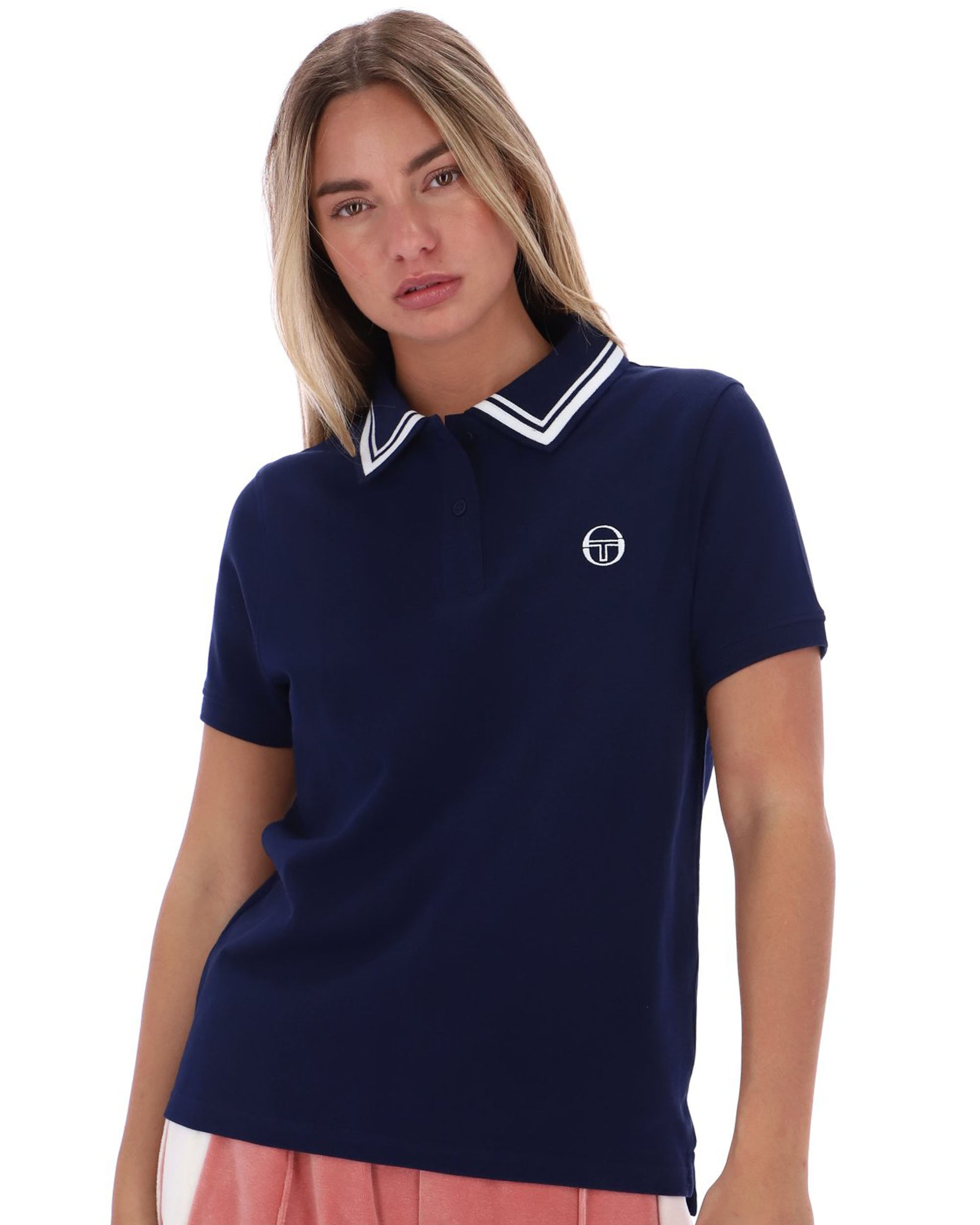 Sergio Tacchini Miss Milana Knitted Polo Navy Blue