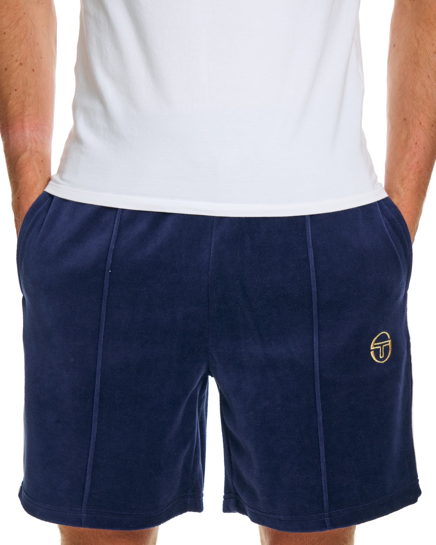 Sergio Tacchini Monte Velour Shorts Navy Blue