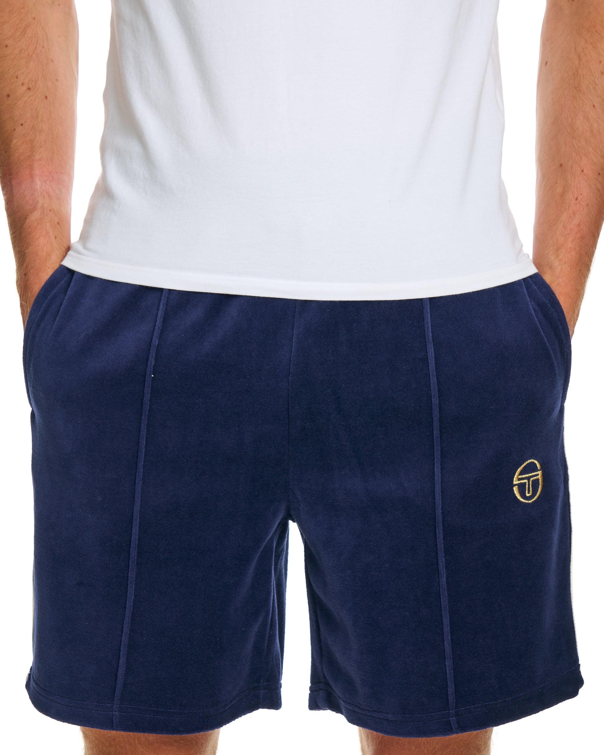 Sergio Tacchini Monte Velour Shorts Navy Blue