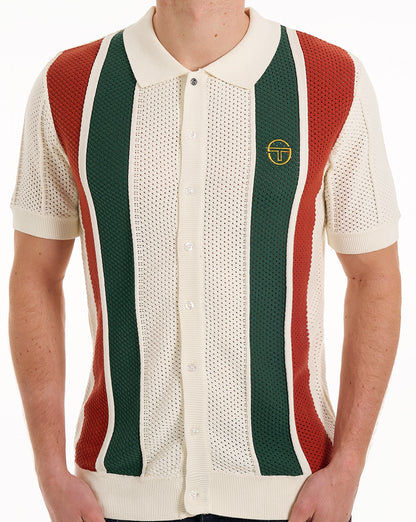 Sergio Tacchini Montell Strick-Poloshirt Gardenia