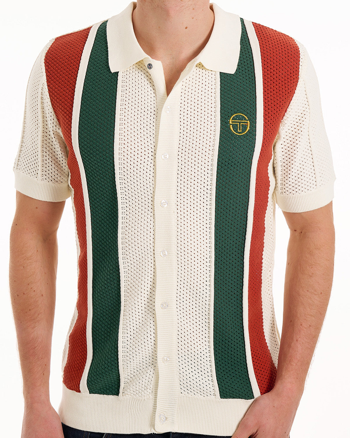 Sergio Tacchini Montell Strick-Poloshirt Gardenia