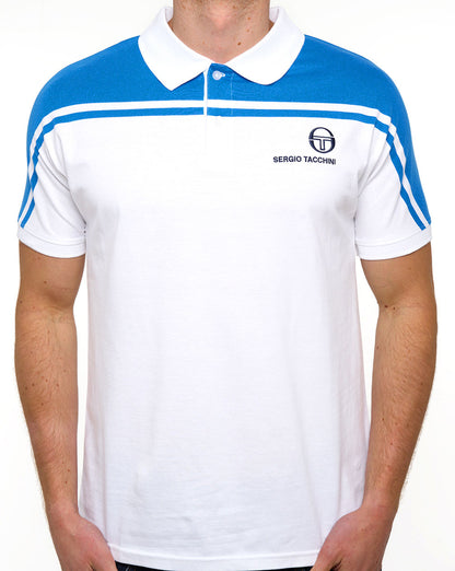 Sergio Tacchini New Young Line Poloshirt Weiß/Blau