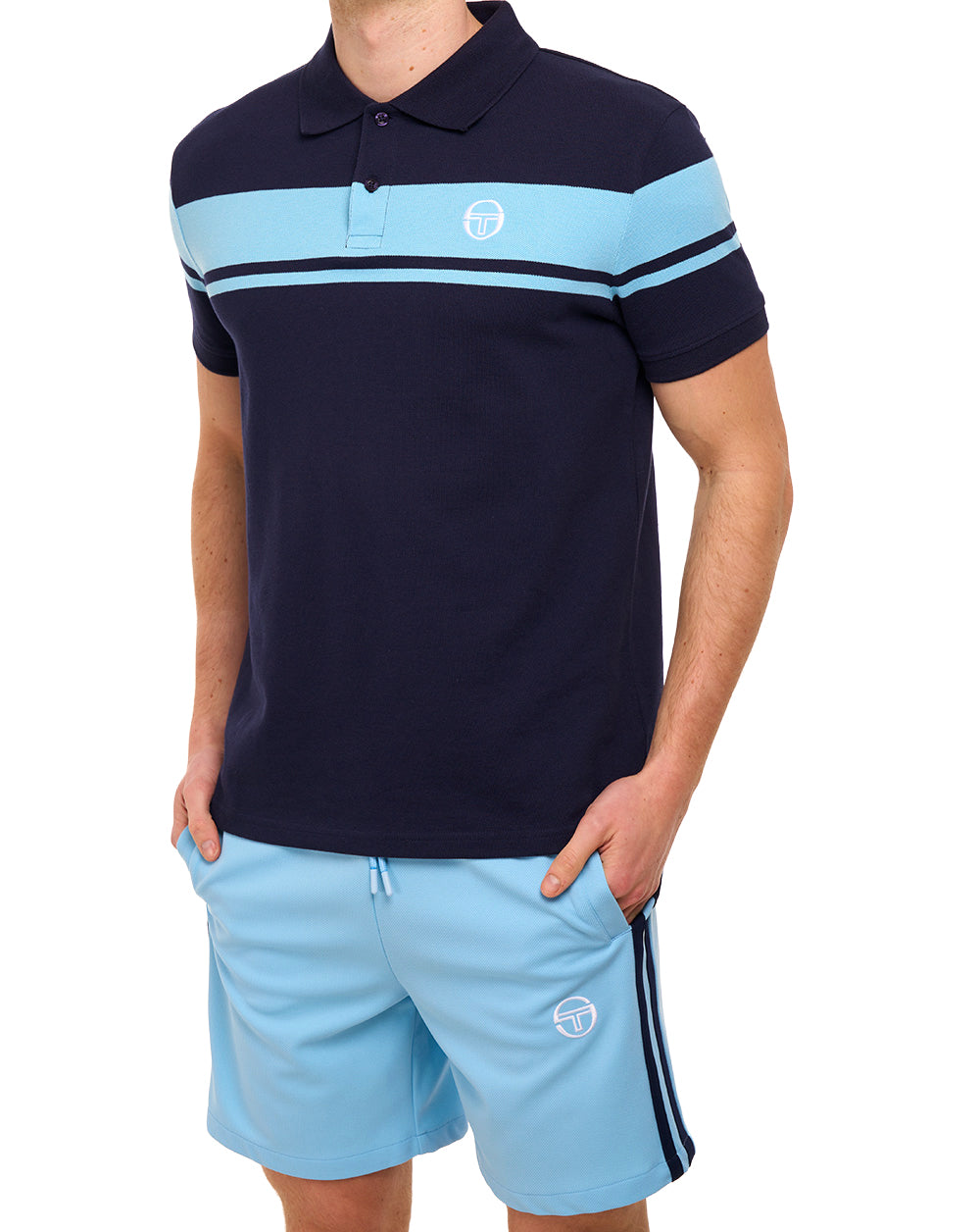 Sergio Tacchini Young Line Poloshirt Marineblau/Ostsee