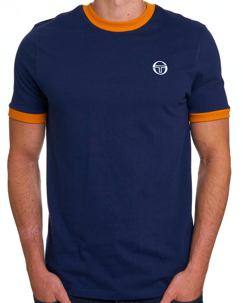 Sergio Tacchini Pro Ringer T-Shirt Marineblau/Orange