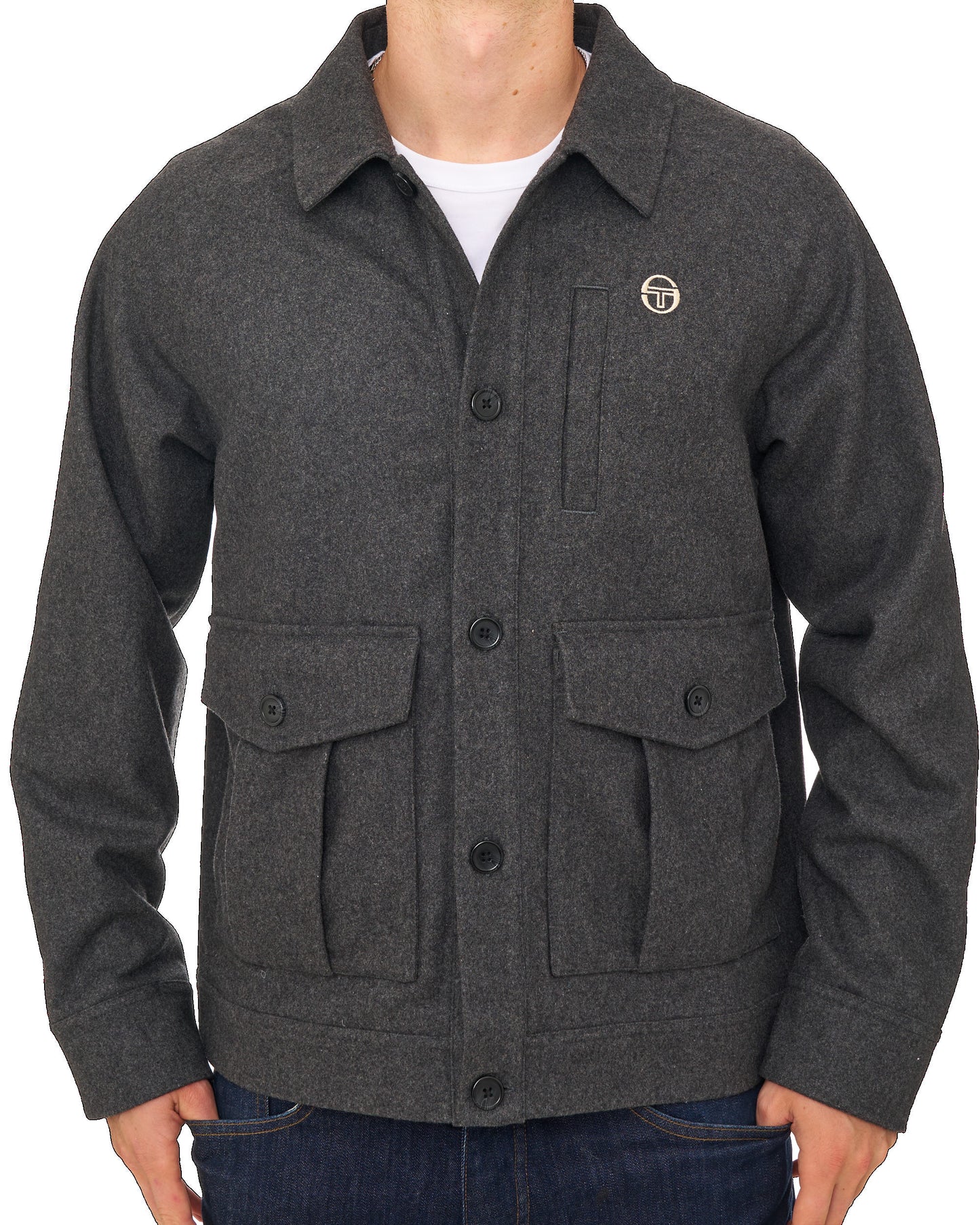 Sergio Tacchini Rico Melton Jacket Charcoal Marl