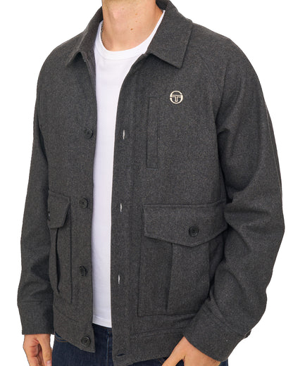 Sergio Tacchini Rico Melton Jacket Charcoal Marl