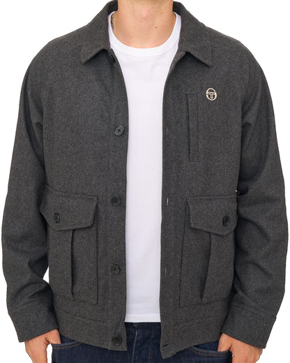 Sergio Tacchini Rico Melton Jacket Charcoal Marl