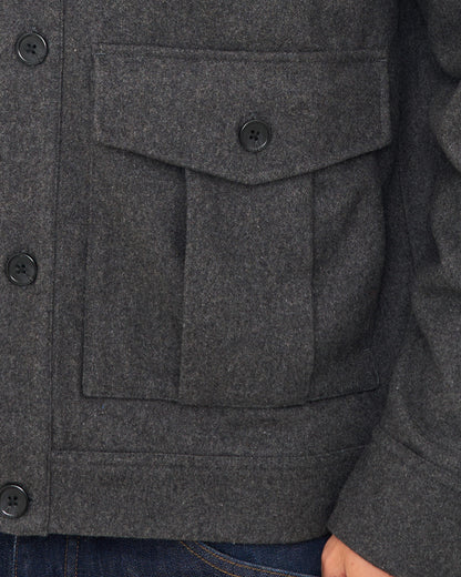 Sergio Tacchini Rico Melton Jacket Charcoal Marl