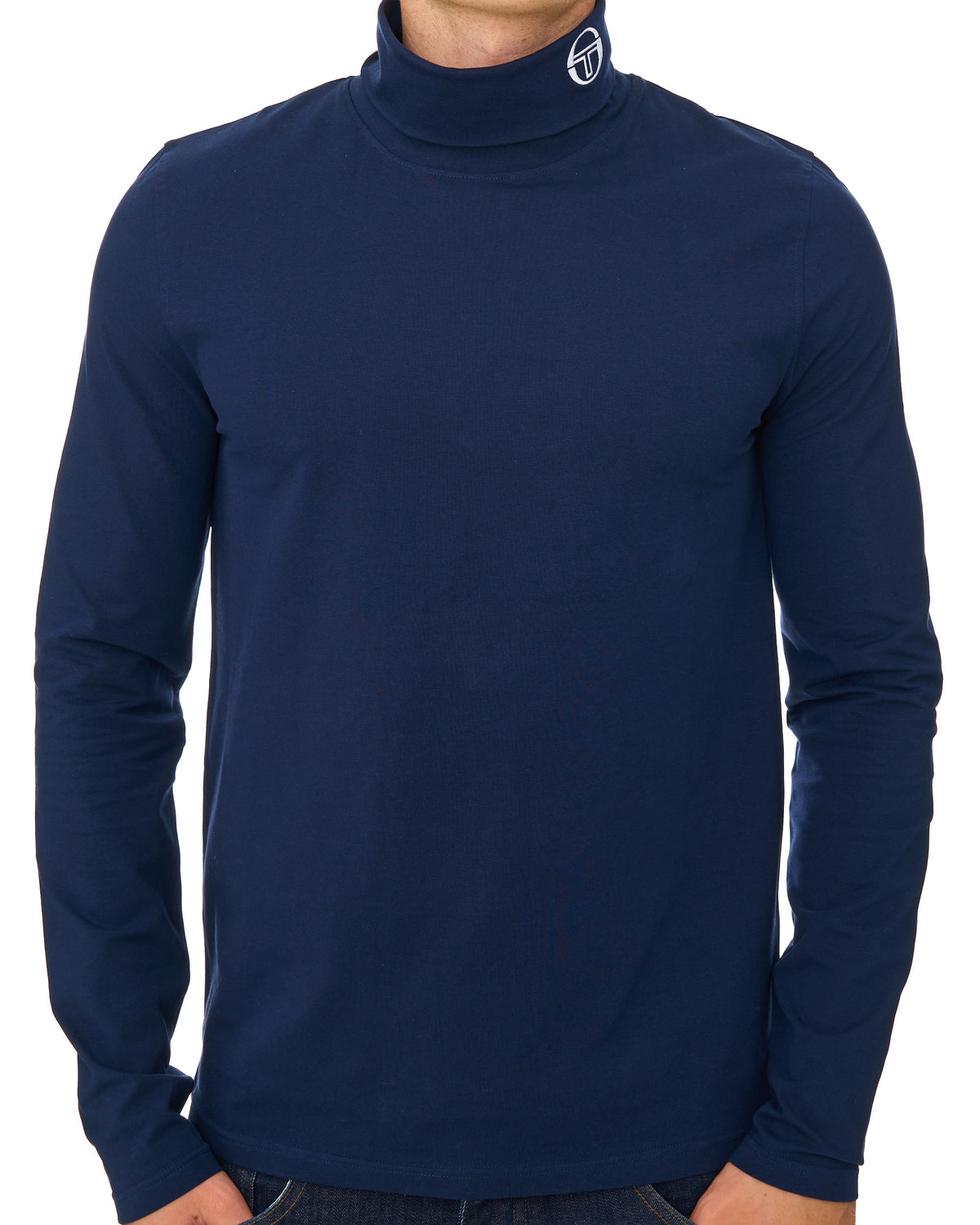 Rollkragenpullover von Sergio Tacchini, Marineblau