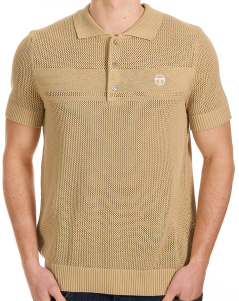 Sergio Tacchini Strukturiertes Strickpolo Sand