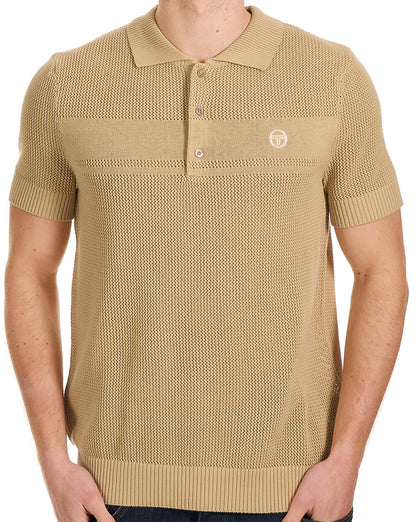 Sergio Tacchini Strukturiertes Strickpolo Sand