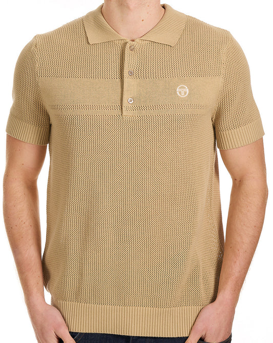 Sergio Tacchini Sergio Tacchini Strukturiertes Strickpolo Sand