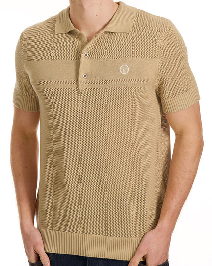 Sergio Tacchini Strukturiertes Strickpolo Sand