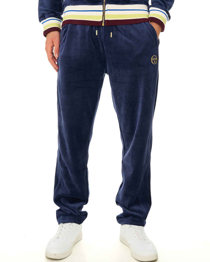 Sergio Tacchini Satori Velour Track Pant Navy Blue