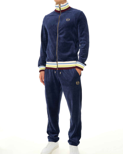 Fila Vintage Nero Velour Track Top Navy