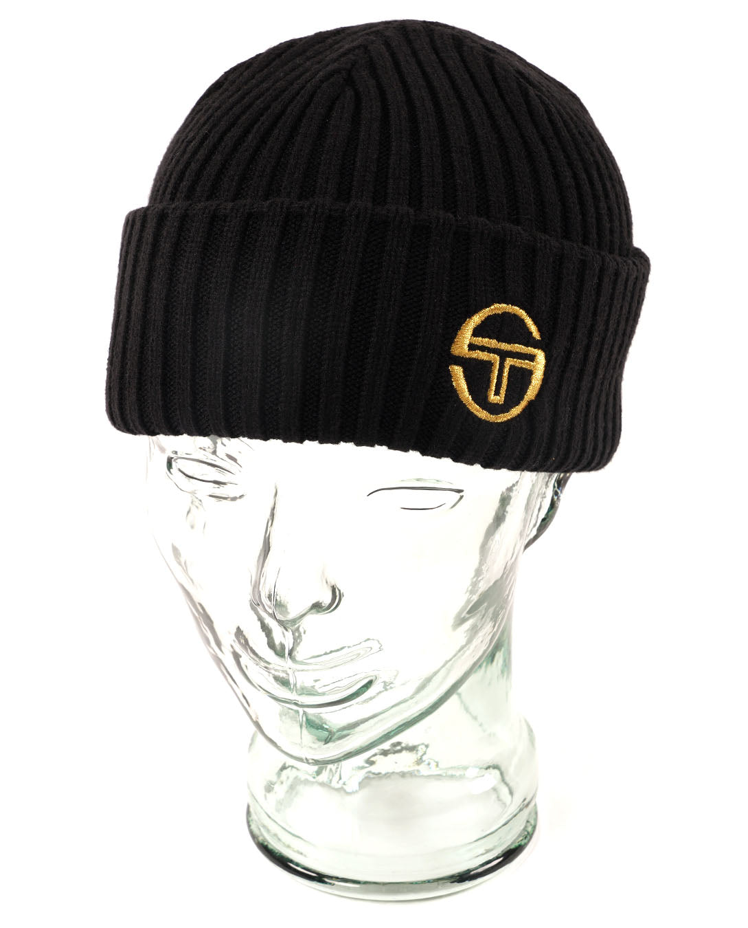 Sergio Tacchini Seppi Ribbed Beanie Black/Old Gold