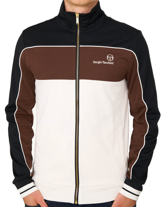 Sergio Tacchini Sergio Tacchini Spiga Track Top Black/Brown/Gardenia