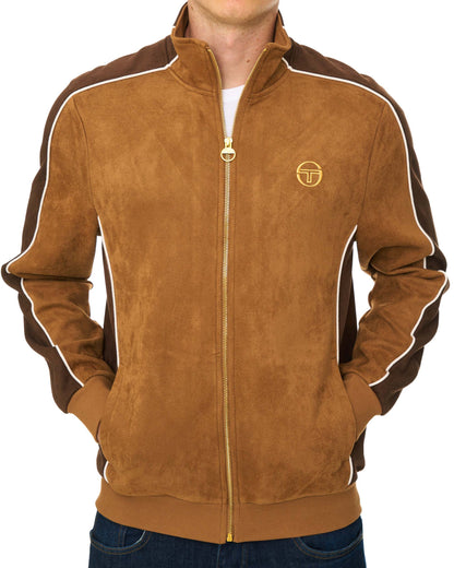 Sergio Tacchini Contrasto Suede Track Top Caramel/Brown