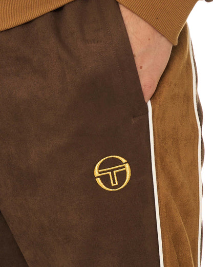Sergio Tacchini Contrasto Suede Track Pant Brown