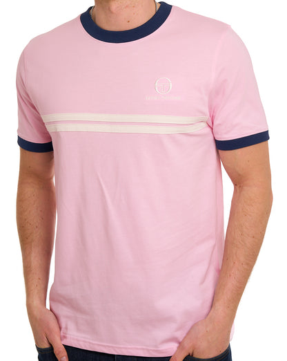 Sergio Tacchini Supermac T-Shirt Pink Lady/Gardenia/Navy