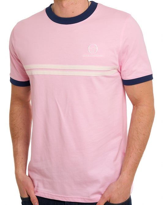 Sergio Tacchini Sergio Tacchini Supermac T-Shirt Pink Lady/Gardenia/Navy