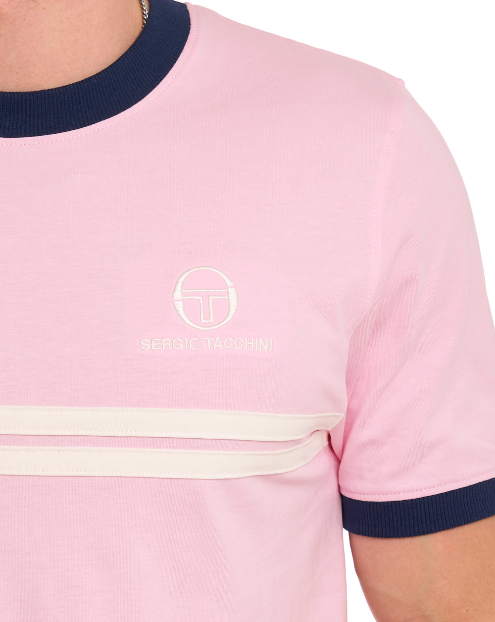 Sergio Tacchini Supermac T-Shirt Pink Lady/Gardenia/Navy