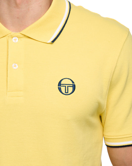 Sergio Tacchini Sergio Tacchini Poloshirt mit Farbverlauf Zitrone/Weiß/Marineblau