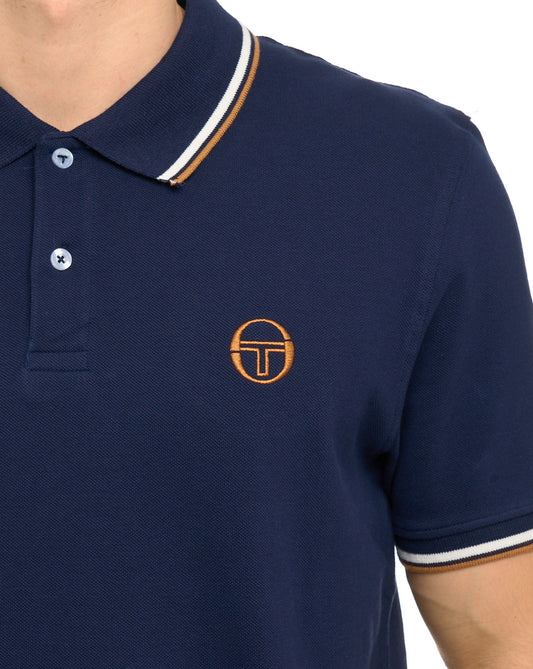 Sergio Tacchini Sergio Tacchini Poloshirt mit Streifen in Marineblau