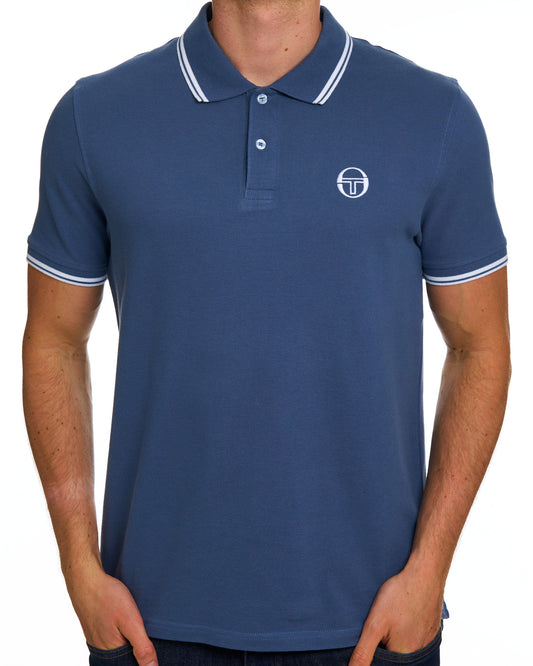 Sergio Tacchini Sergio Tacchini Poloshirt mit Farbverlauf, Vintage Indigo/Weiß
