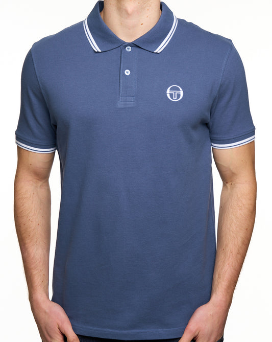 Sergio Tacchini Sergio Tacchini Poloshirt mit Farbverlauf, Vintage Indigo/Weiß