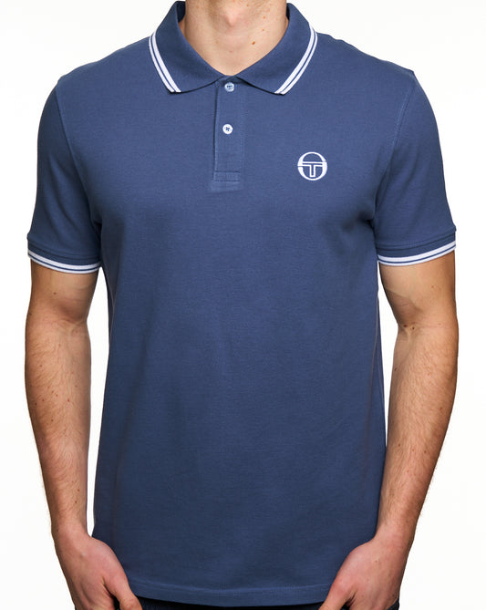 Sergio Tacchini Sergio Tacchini Poloshirt mit Farbverlauf, Vintage Indigo/Weiß
