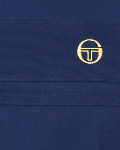 Sergio Tacchini Moda Milano Tonal Masters T Shirt Navy Blue