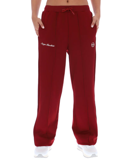 Sergio Tacchini Tosca Wide Leg Track Pant Merlot/Gardenia