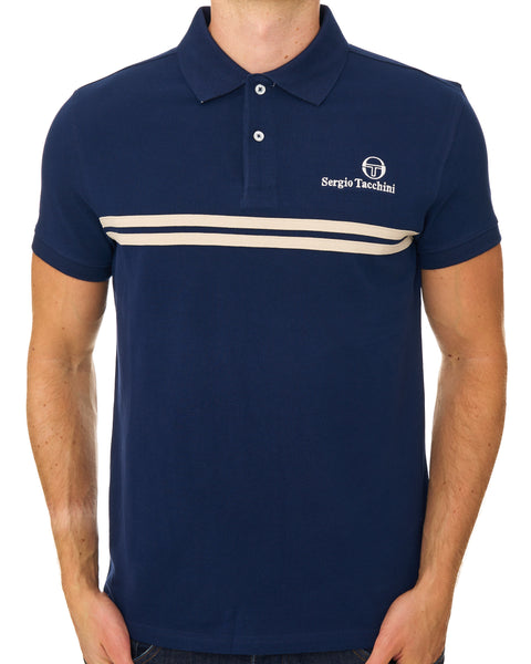 Sergio Tacchini Dallas Polo Shirt Navy / Sand
