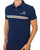 Sergio Tacchini Twin Stripe Polo Shirt Navy Blue/Light Sand