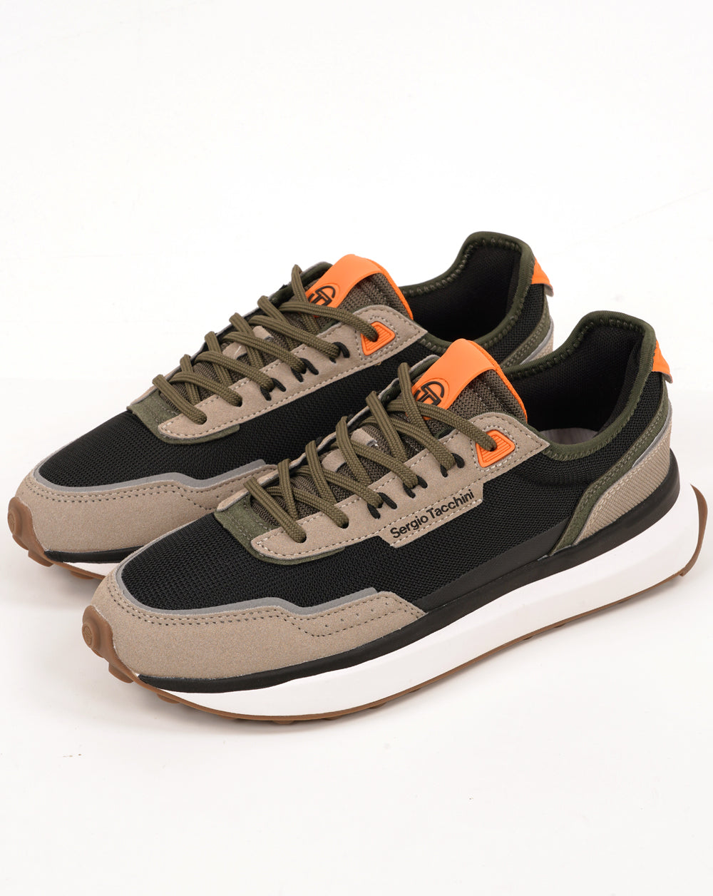 Sergio Tacchini Verona Trainers Black/Khaki/Orange
