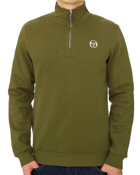 Sergio Tacchini Sergio Tacchini Vido 1/4 Zip Sweat Dark Olive