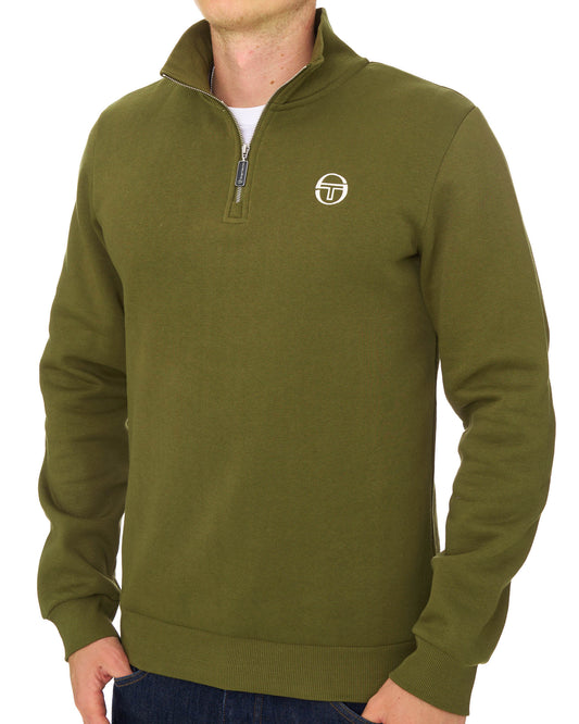 Sergio Tacchini Sergio Tacchini Vido 1/4 Zip Sweat Dark Olive