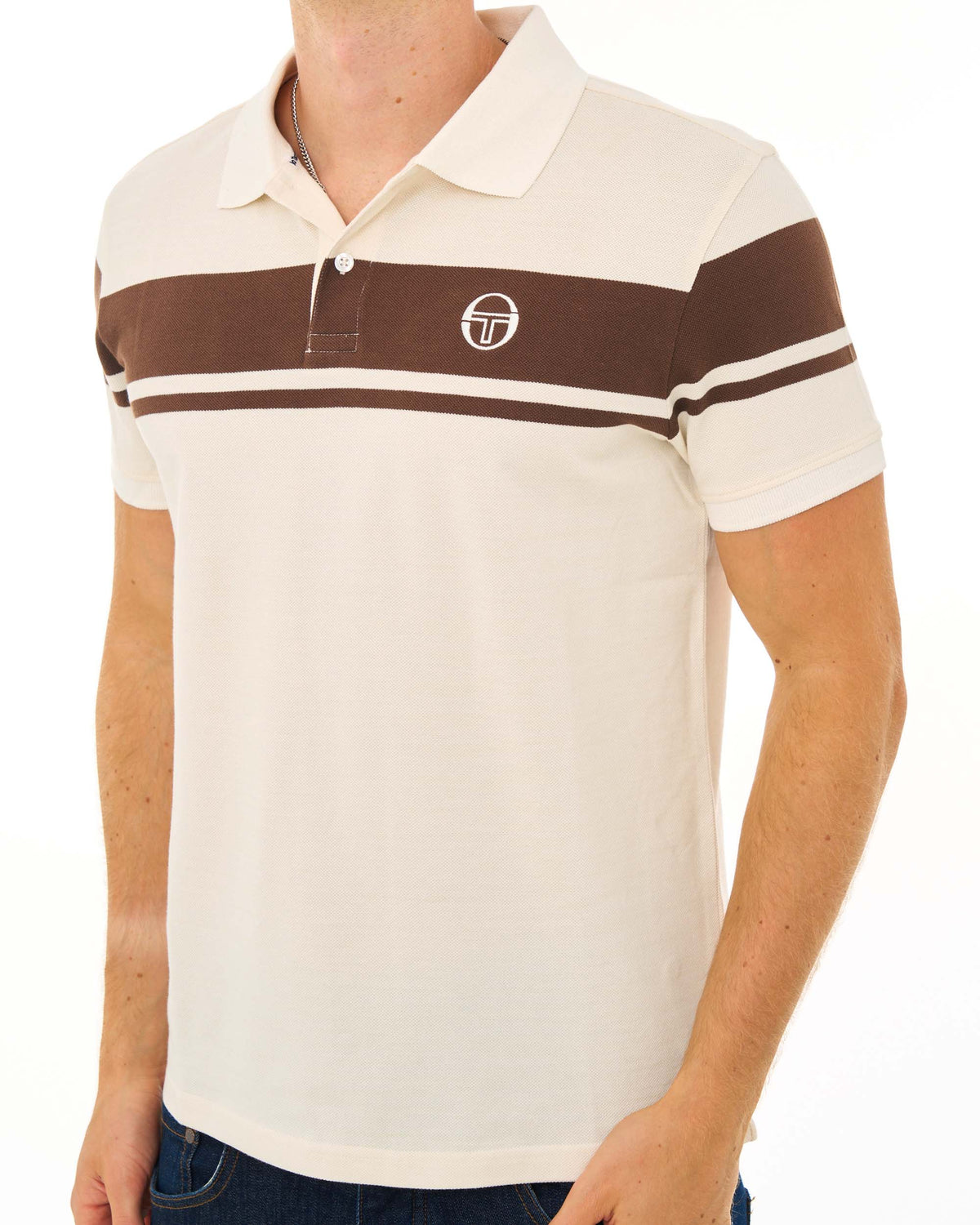 Sergio Tacchini Young Line Polo Shirt Gardenia/Brown