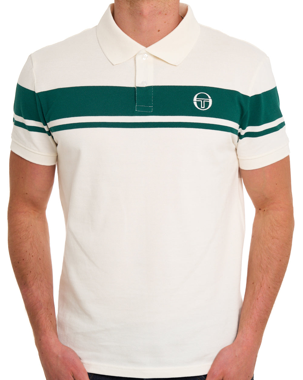 Sergio Tacchini Young Line Poloshirt Gardenia/Grün