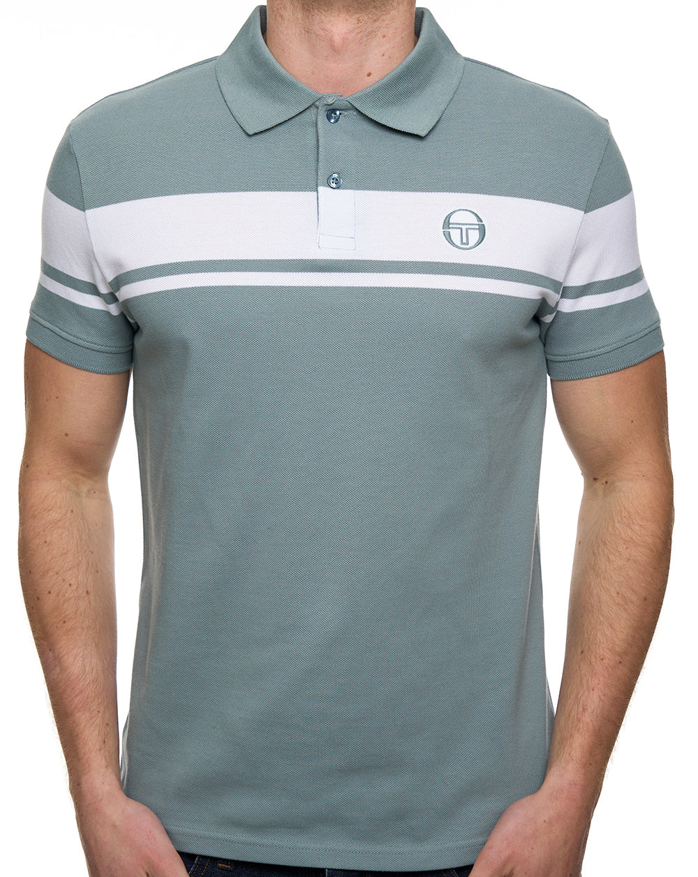 Sergio Tacchini Young Line Poloshirt Blei/Weiß