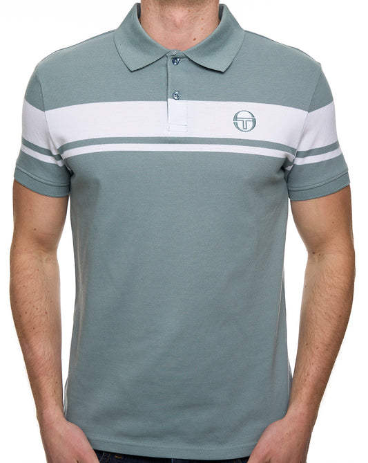 Sergio Tacchini Young Line Poloshirt Blei/Weiß